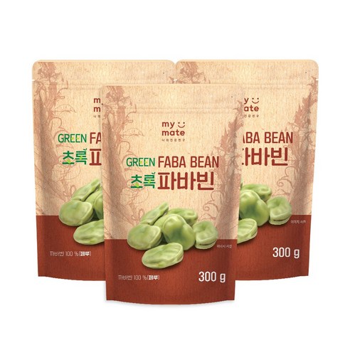 [마이메이트] 요즘뜨는 슈퍼푸드100% 페루산 슈퍼푸드 초록 파바빈 300g * 3봉, 3개