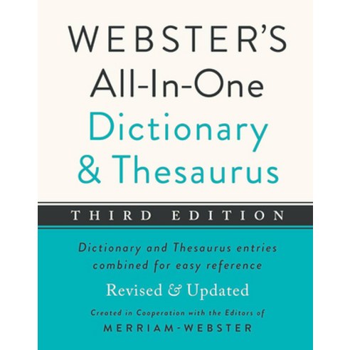 (영문도서) Webster''s All-In-One Dictionary and Thesaurus Third Edition Hardcover, Federal Street Press, English, 9781596951846