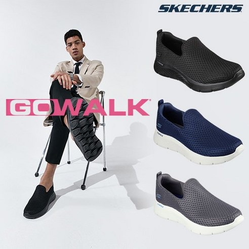 스케쳐스 23SS 남성용 고워크 FLEX 메쉬 슬립온 운동화