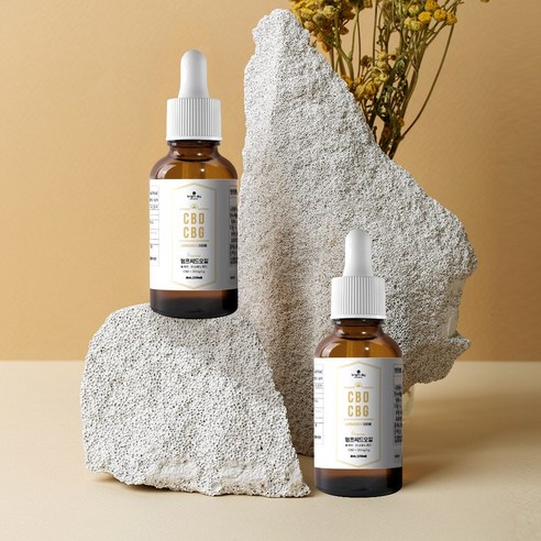 브라이트스카이 1% 카나비노이드 햄프씨드오일 CBD CBG 파이토 대마종자유 오일, 30ml, 2개
