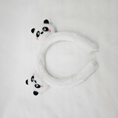 할로윈 인생네컷 파티용품 헤어밴드 머리띠 놀이공원 어린이집 생일, 화이트 푸푸바오