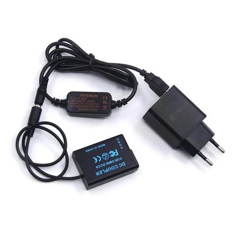 파나소닉 DMC GX1 GF2 G3 G3K G3R G3T G3W G3EGK 카메라 DCC9 DC 커플러용 USB DC 케이블 18W 충전기 BLD, 03 AU