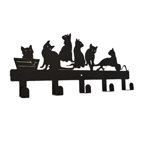 키 홀더 금속 벽걸이 키 후크 홈 데코 키 소박한 키 어 장식 키 오거나이저 프론트 도어 주방 차고 매장 하우스, 고양이