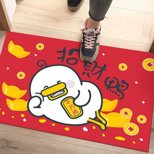만화 욕실 매트리스 흡수 미끄럼 방지 입구 입구 매트리스 화장실 발판 화장실 매트리스 입구, 돈을 모으는 오리