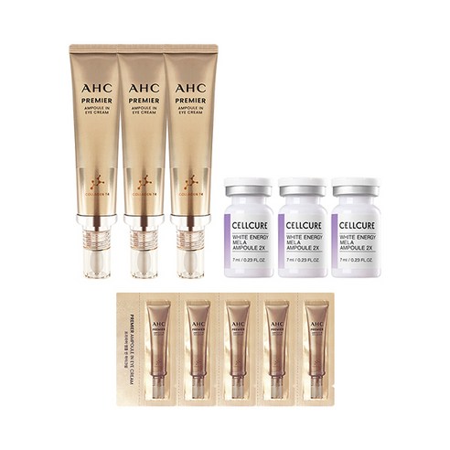 AHC 아이크림 시즌11 40ml x3 + 셀큐어 기미앰플 2X 7ml x3 + 아이샘플 5매, 단품