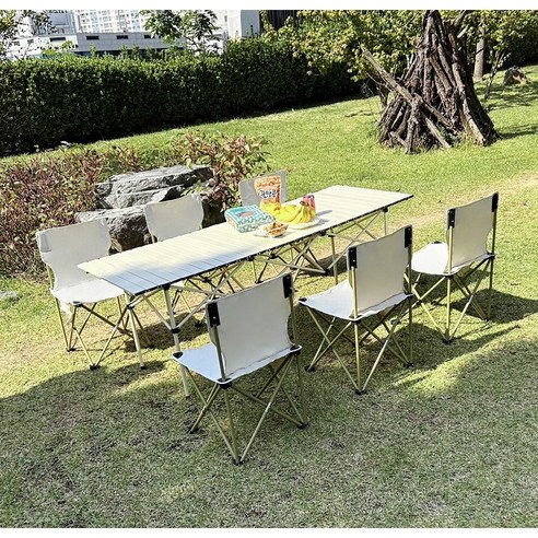 매이노 튼튼한 야외 식탁 테이블 접이식 의자 세트 대형 1500-1800 mm