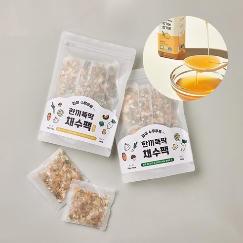 잼먹프로젝트 이유식 육수 채수팩 10g 10개입, 잼먹 한끼뚝딱채수팩오리지널1봉+순한맛1봉