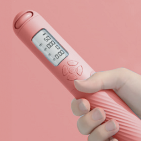 점프핏 무선줄넘기 노라인 디지털 스마트 카운터, 핑크, 1개