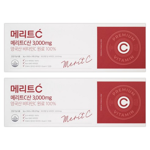 휴온스 메리트C산 3000mg 고함량 비타민C 6개월분 90포 2박스, 270g, 2개