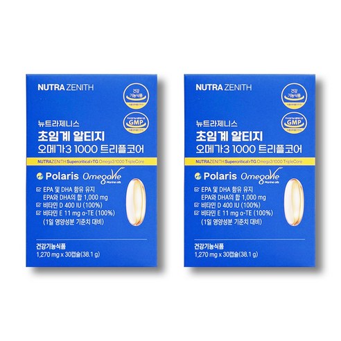 [6중 복합케어]뉴트라제니스 초임계 알티지 오메가3 1000 트리플코어 비타민D 비타민E