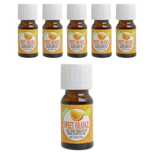힐링솔루션 테라퓨틱 그레이드 에센셜 오일, 10ml, Sweet Orange, 6개
