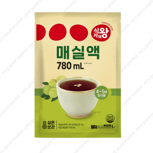 식자재왕 매실액 2병 (780ml)