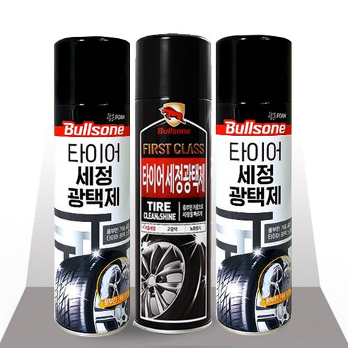 타이어광택제 불스원 불스_타이어 세정 광택제 550ml×3개, 600ml, 3개 Best Top5