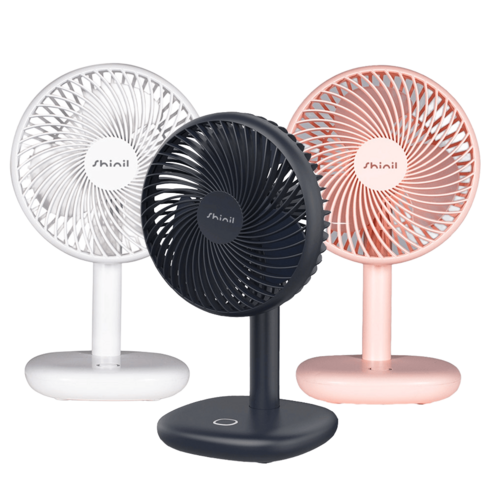 신일전자 탁상용 미니선풍기 무선충전식 4인치저소음, 선풍기 4인치, 핑크