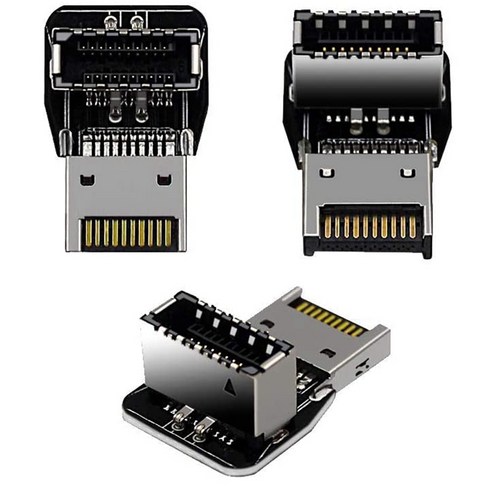 Etase 전면 패널 소켓 유형 -E-USB 3.1 헤더 남성-여성 마더 보드 확장 데이터 어댑터 3조각 PH74-A, USB Type C 마더 보드