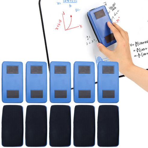 에코로버 화이트보드 자석 지우개 흑칠판 겸용, 10개, 블루 학생/사무용가구