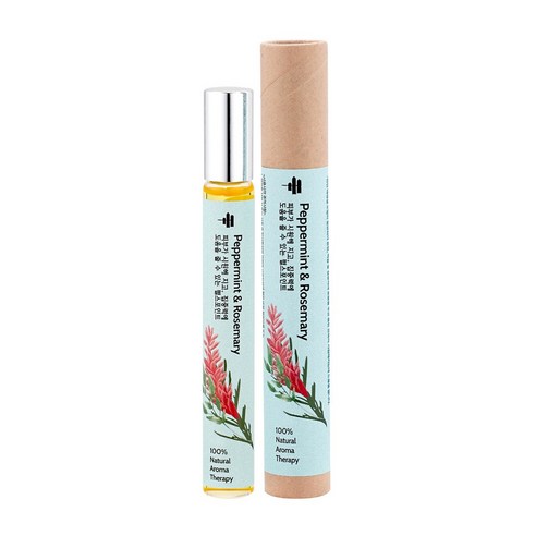 힐링팜스 10ml 페퍼민트&로즈마리 펄스포인트 아로마테라피, 1개