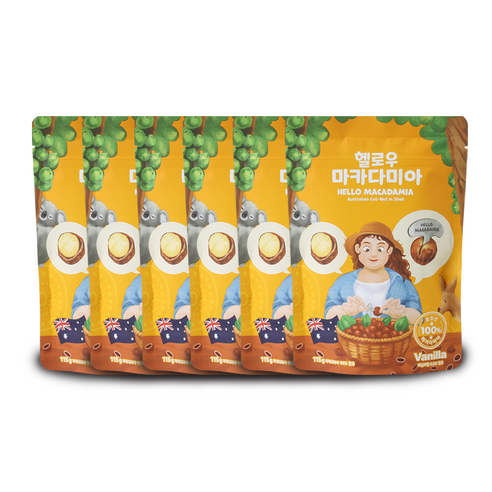 [본사몰] 방송 마카다미아 헬로우 마카다미아 호주 통마카다미아 바닐라 6, 115g, 6개