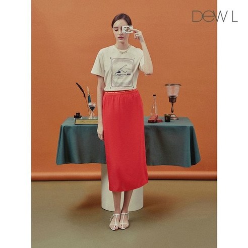듀엘 호텔도슨 콜라보 레터링 밴드 스커트_RD_D232MSD101 듀엘치마 듀엘 호텔도슨 콜라보 레터링 밴드 스커트_RD_D232MSD101 듀엘치마