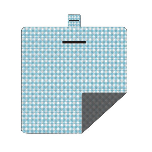 DFMWI.피크닉 매트.Picnic mat.--봄나들이 피크닉 매트 방습 매트 아웃도어 매트 휴대용 방수 피크닉 평 피크닉 인스풍, 초음파 블루 격자 무늬 2*1.5 M