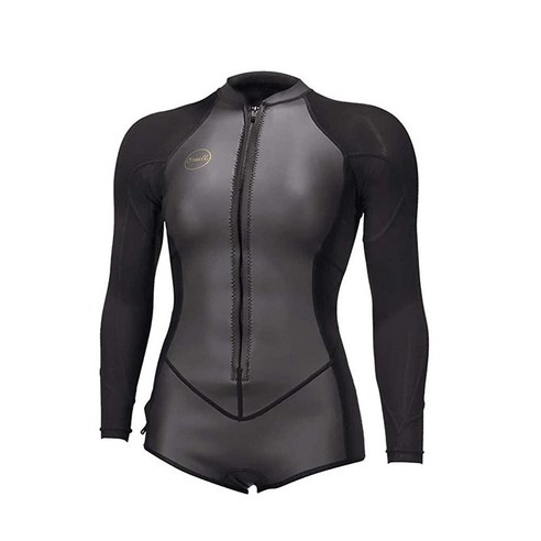 오닐 O`Neill Wetsuits 여성용 Bahia 2/1mm L/S 서핑 다이빙 프리다이빙 패들보드 sup 윈드서핑, 3) 10-글라이드 블랙/블랙/블랙