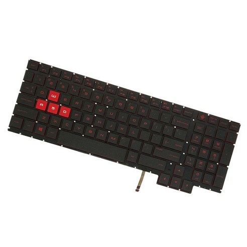 Omen 15-CE010CA 15-CE020CA 노트북용 미국 레이아웃 키보드 부품 교체, 검은 색, 14x6x0.2인치, 금속 플라스틱