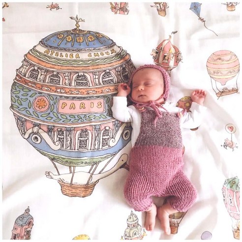 섬세한 아기를 위한 예술적인 포근함, 아뜰리에슈 오가닉 코튼 속싸개