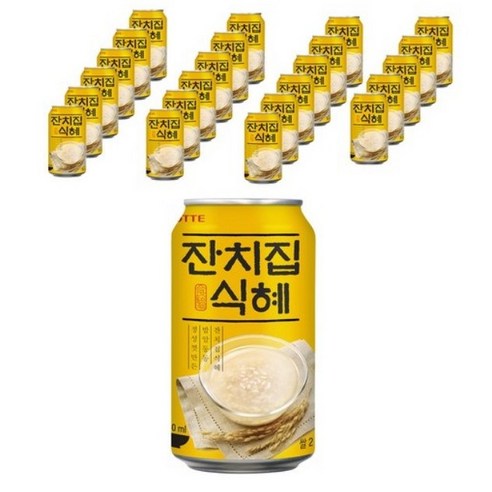 롯데칠성음료 잔칫집 식혜, 340ml, 24개