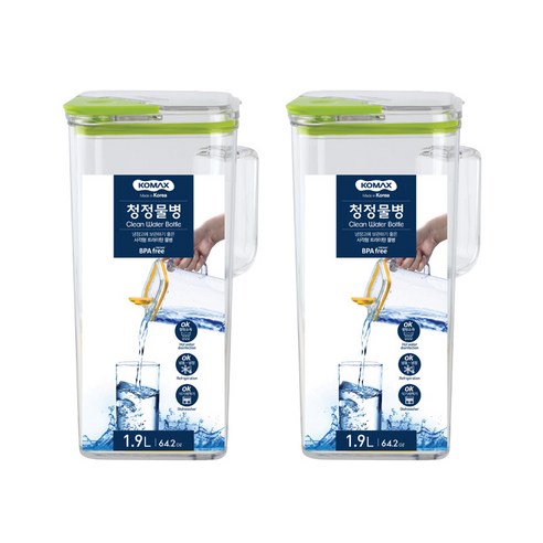 코멕스 청정물병 2p, Green, 1900ml