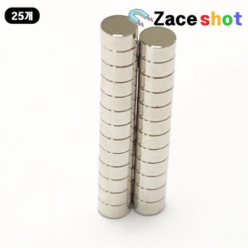 ND 지름 4mm x 두께 2mm 네오디움 원형자석 [제이스샷], 25개