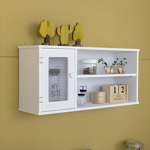 햇살 머금은 공간, 햇살맑은집 밀키 단문 철망 벽선반으로 완성하는 감성 인테리어 벽수납장