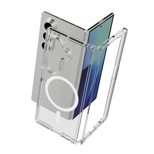 제트스킨 2배자력 맥세이프 카메라 버튼 커버 변색방지 투명 하이브리드 케이스