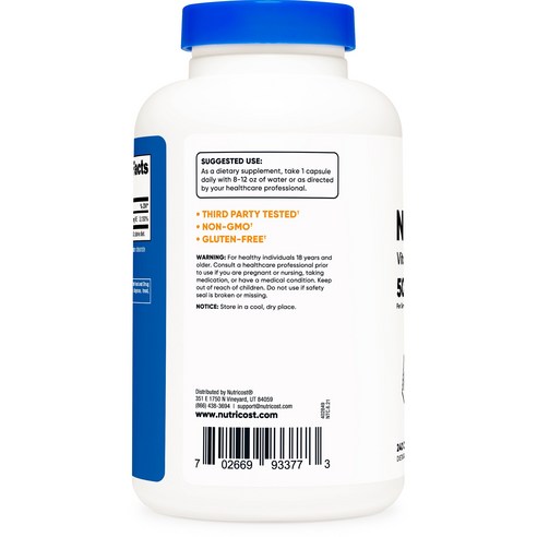 뉴트리코스트 나이아신아마이드 비타민 B3 500mg 글루텐 프리 캡슐, 240정, 1개
