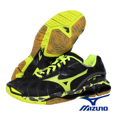 MIZUNO 미즈노 토네이도X 옐로우카모 체대입시화 인도어화 배드민턴화 실내운동화