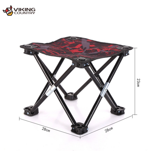 VIKING 캠핑의자 이지 카모플라주, 작은 벤치 레드 컬러