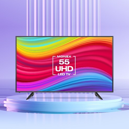 스타일리시한 디자인과 탁월한 화질을 갖춘 디엘티 모넥스 55인치 4K UHD LED TV