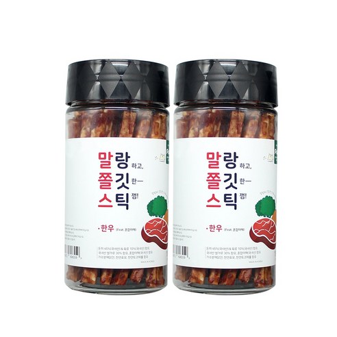 푸르미 강아지 말랑 쫄깃 스틱 180g, 한우+혼합야채, 2개