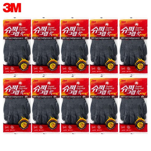 3M 슈퍼그립 핫 혹한기용 기모안감, L, 10개