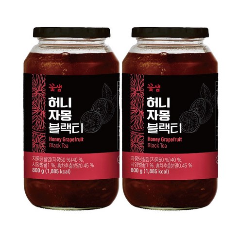 꽃샘 허니 자몽블랙티, 800g, 2개