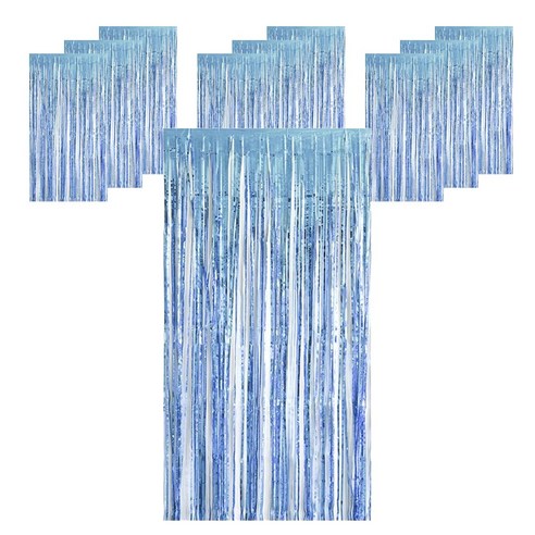 퍼투 컬러풀 파티커튼 100 x 200cm, 10개입, 라이트 블루
