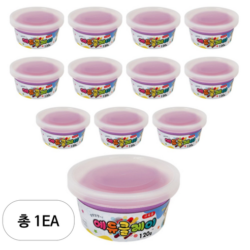 에듀클레이 12p, 형광보라, 120g, 1세트