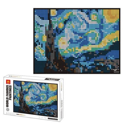 (WORLD FAMOUS PAINTINGS) 별이 빛나는 밤 블록 (5123), 1개