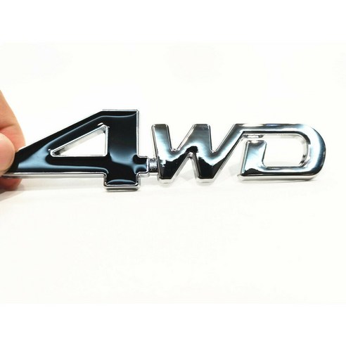 4Wd 금속 배지 X1 실버/블랙 3D 엠블럼 스티커 4X4 Suv 장식, 하나, 보여진 바와 같이