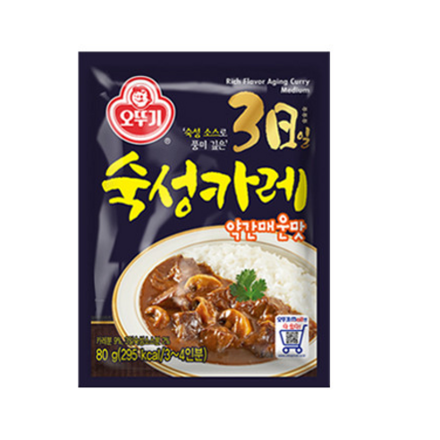 오뚜기 3일 숙성카레 약간매운맛 80g, 15개