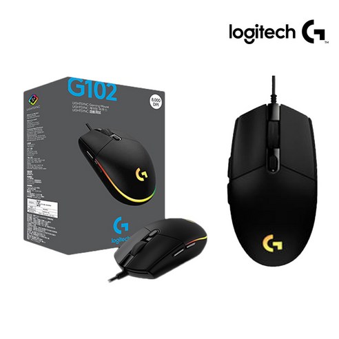 로지텍 G102 2세대 LIGHTSYNC (정품박스) 게이밍 마우스, 블랙 로지텍g304