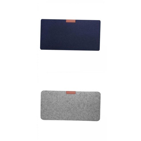 2pcs 소프트 마우스 패드 테이블 컴퓨터 책상 매트 펠트 노트북 쿠션 오피스 홈, 회색 + 진한 파란색, {"사이즈":"325x635x3mm"}, {"수건소재":"펠트"}