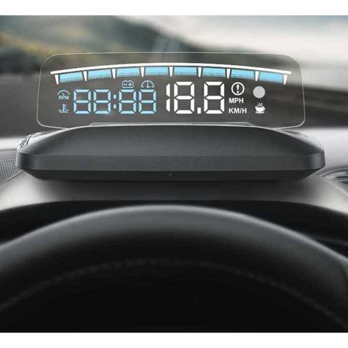 HUD 디스플레이 전차종 GPS 차량용 헤드업 자동차 계기판, 블루 앤 화이트 대형 스크린 OBD