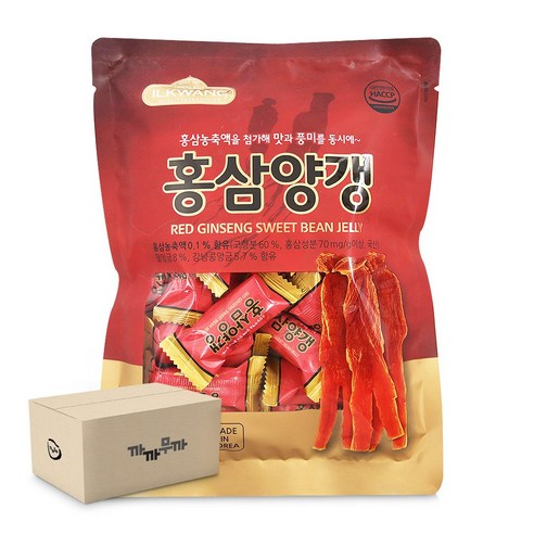 일광제과 홍삼양갱 250g x 5봉 (무료배송), 20개