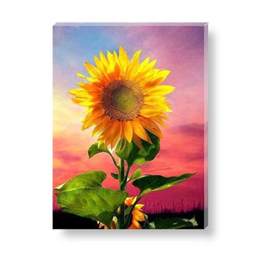루야스 DIY 보석십자수 캔버스형 액자형 취미생활 40x50cm 1세트, 14_붉은 해바라기