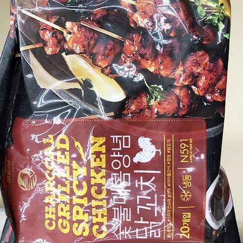 숯불매콤닭꼬치 800g x 1개, 종이박스포장